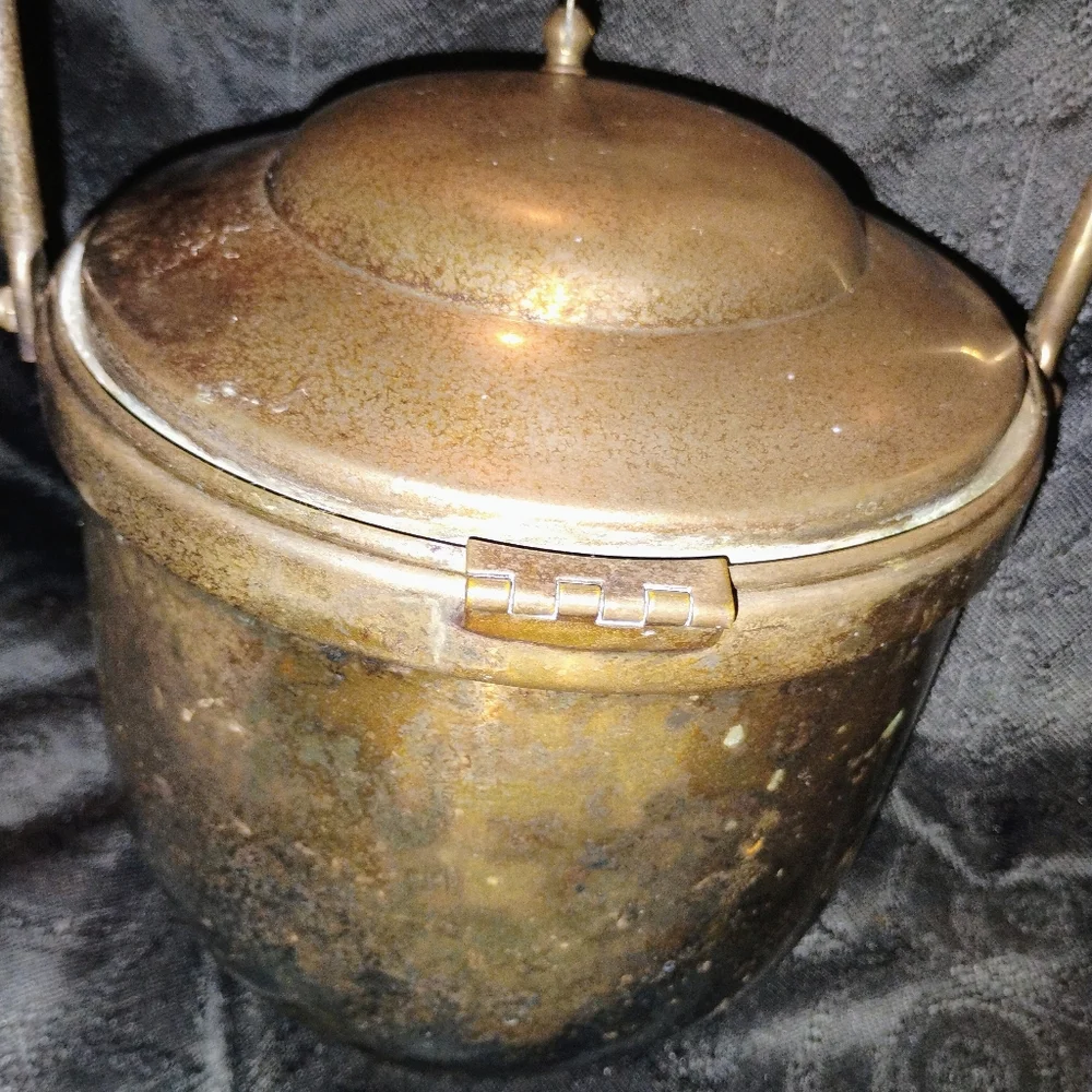VNT Gorham NEWPORT Silver Plated Ice Bucket with White Ceramic/Glass Insert!